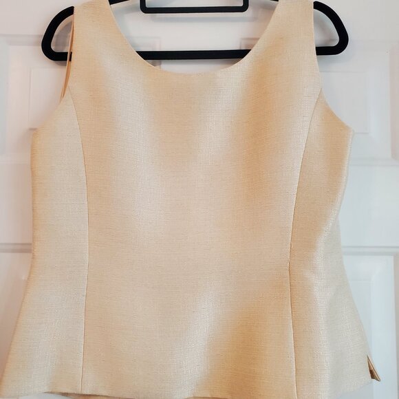 Kasper 3-piece skirt suit set. Gorgeous shimmering ivory tweed fabric! - Picture 9 of 13